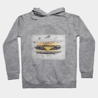 Hamburger Sketch Drawing Hoodie